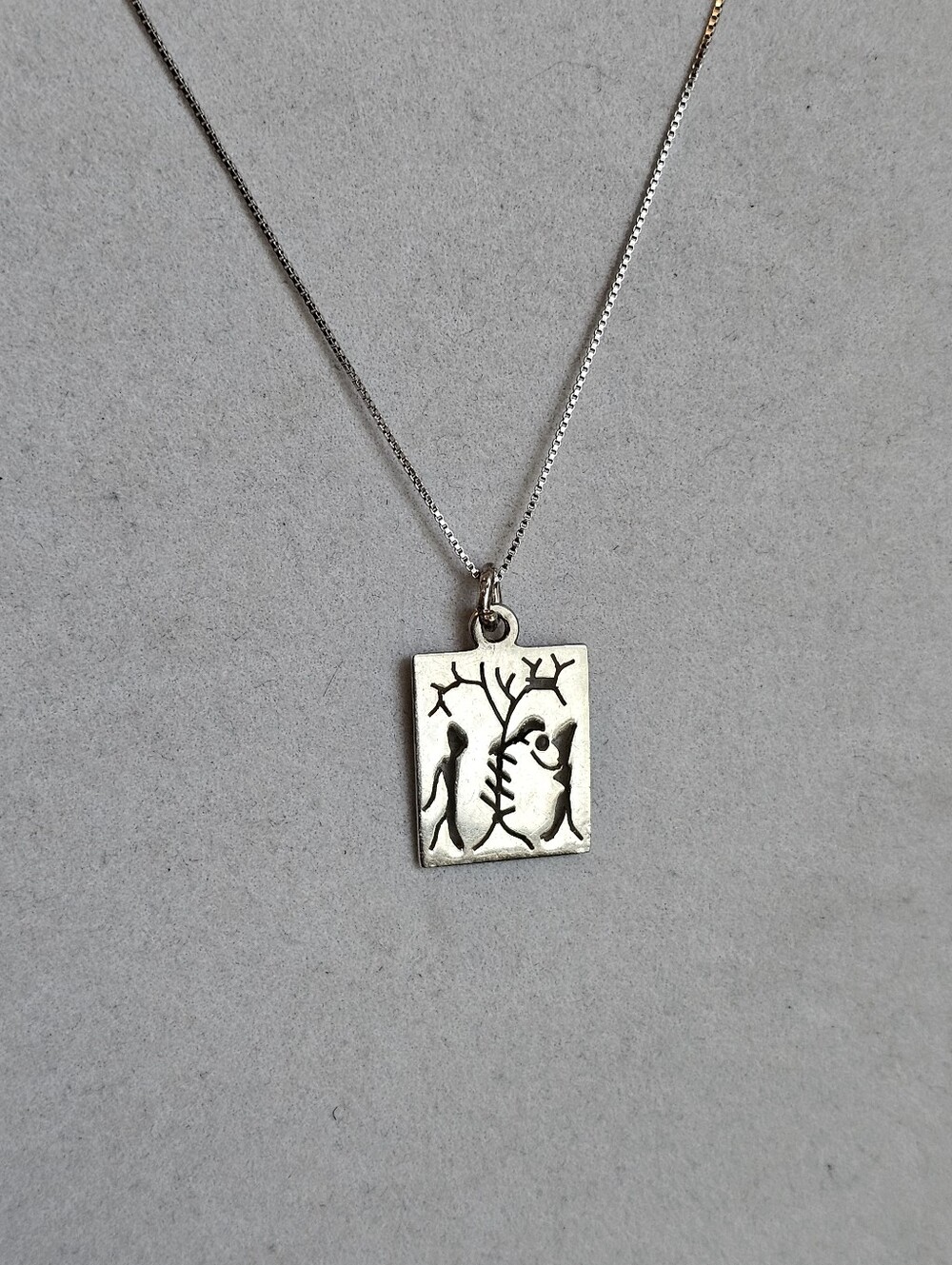 Vintage Mexico 925 Silver Cutout 18” 925 ITALY Necklace - Picture 4 of 12
